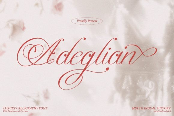 Adeglian: The Elegant Script Font for Your Brand