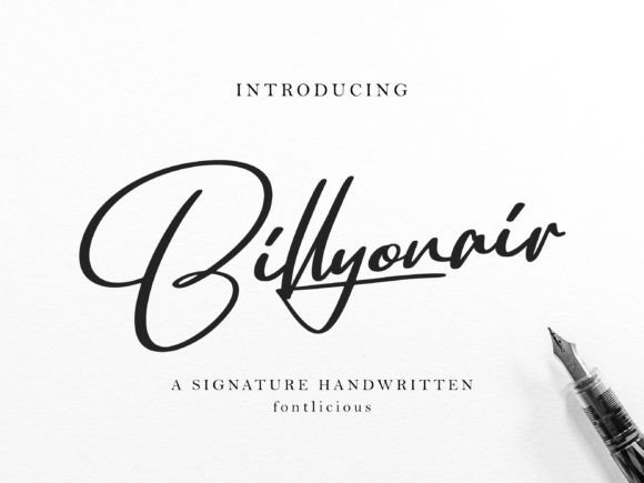 Billyonair: A Designer's Take on Bold Script Branding