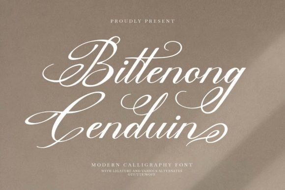 Bittenong Cenduin: A Modern Script Font for Elegant Branding