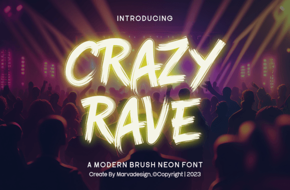 Crazy Rave: A Vibrant Font for Bold Business Branding