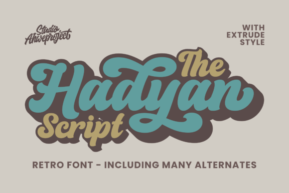 Hadyan Font Review: A Bold Retro Typeface for Branding