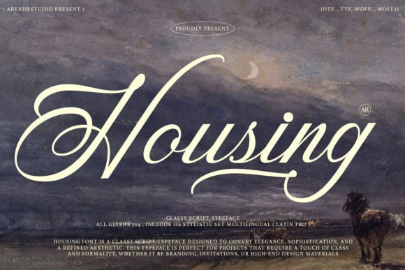 Housing Font: Elevate Your Brand with Elegant Script Typography
