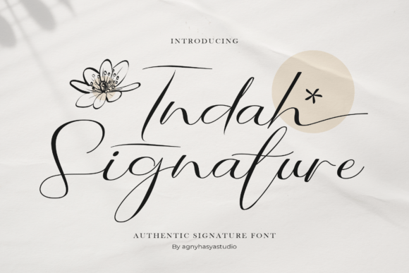 Indah Signature: A Handwritten Font for Real Business Branding
