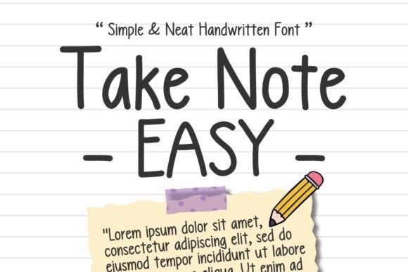 Take Note Easy: The Perfect Handwritten Font for Crafters
