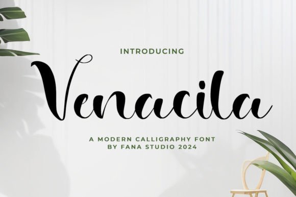 Venacila: A Script Font for Modern Editorial Design